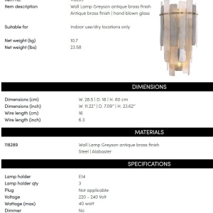 Aplica de perete LUX design deosebit Greyson - Img 2