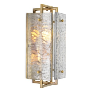 Aplica de perete LUX sticla, alama vintage Solara