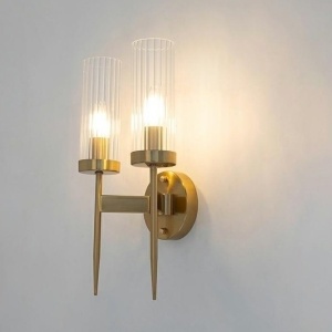 Aplica de perete, Metal, Sticla, Flame auriu 182166 universul-luminii.ro