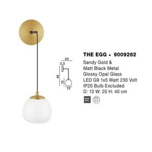 Aplica de perete moderna design deosebit THE EGG - Img 2