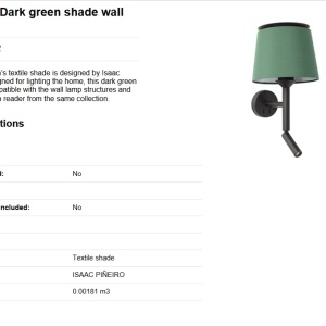 Aplica de perete moderna design elegant SAVOY negru/verde 189006 universul-luminii.ro