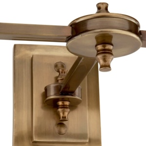 Aplica de perete moderna LUX dubla, finisaj brass cu abajur alb, Lexington Duble 108935 HZ 65456 universul-luminii.ro