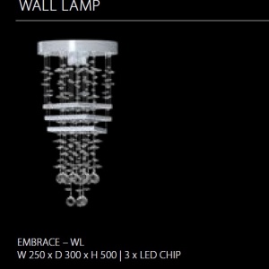 Aplica de perete moderna Vision design LUX Cristal Bohemia Exclusive EMBRACE 95426 universul-luminii.ro