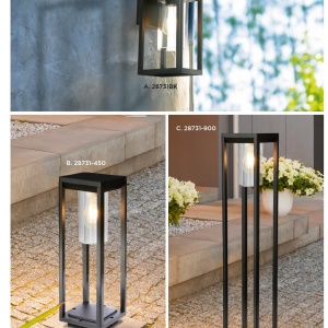 Aplica de perete pentru iluminat exterior clasic industrial Outdoor 28731BK SRT 87056 universul-luminii.ro