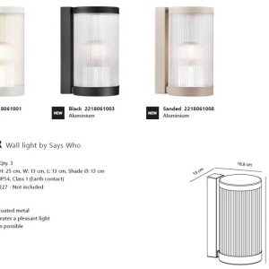 Aplica de perete pentru iluminat exterior IP54 Coupar negru 115186 universul-luminii.ro
