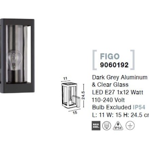 Aplica de perete pentru iluminat exterior IP54 OMIKA 205886 universul-luminii.ro