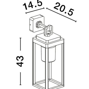 Aplica de perete pentru iluminat exterior IP65 OMIKA 205896 universul-luminii.ro