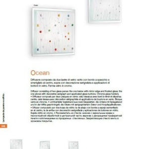 Aplica de perete, Plafonier dim. 42x42cm OCEAN PL3 TRASPARENTE 081441 - Img 2