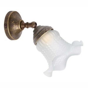 Aplica de perete stil clasic italian din alama si sticla Bell