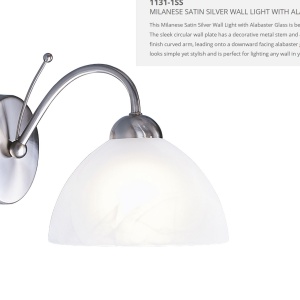 Aplica de perete stil clasic Milanese argintiu 1131-1SS SRT - Img 3