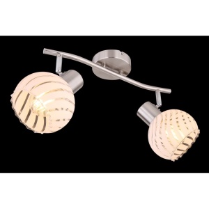 Aplica de perete / tavan cu 2 spoturi design modern WILLY nichel 114266 universul-luminii.ro