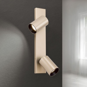 Aplica de perete/tavan cu Spoturi stil minimalist modern SEAN 2L auriu 157056 universul-luminii.ro