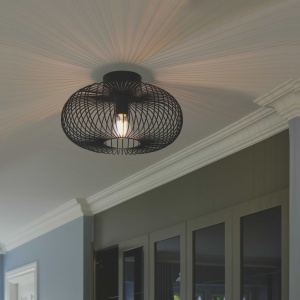 Aplica de perete/tavan design industrial Beroni negru 149136 universul-luminii.ro