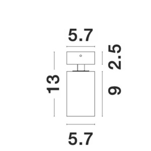 Aplica de perete / tavan design modern Inus negru, auriu satin - Img 4