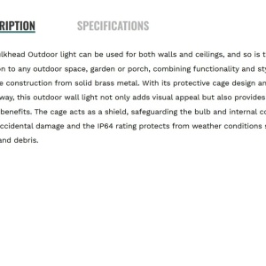 Aplica de perete/tavan iluminat exterior traditional IP64 Bulkhead 140316 universul-luminii.ro