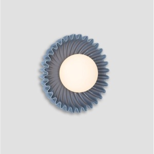Aplica decorativa ceramica blue gri, sticla alb, PETEL 245016 universul-luminii.ro