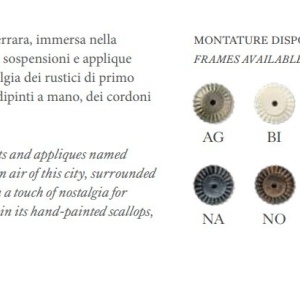 Aplica design clasic cu decor ceramic realizat manual FERRARA 127806 universul-luminii.ro