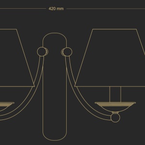 Aplica design clasic realizata manual N - Img 3