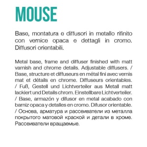 Aplica design modern cu 2 spoturi directionabile MOUSE AP2 negru 156705 44346 universul-luminii.ro