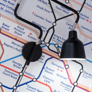 Aplica design modern cu brat articulat London negru LONDON/W/B 174536 universul-luminii.ro