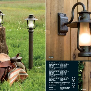 Aplica design rustic iluminat exterior din fier forjat WL 3441 181196 universul-luminii.ro