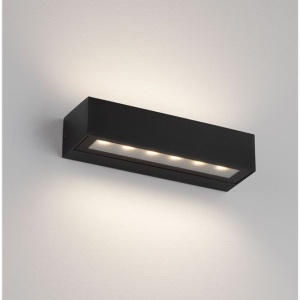 Aplica exterior neagra liniara 22cm IP65 LED CCT PRISMATIC