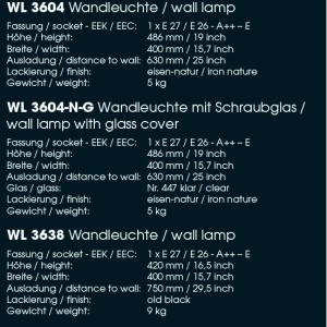 Aplica iluminat exterior din fier forjat design industrial WL 3638 61406 universul-luminii.ro