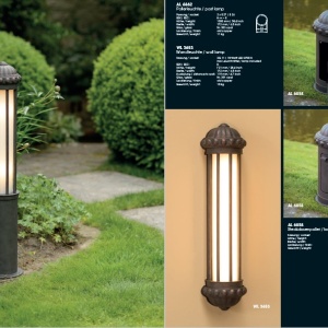 Aplica iluminat exterior din fier forjat, inaltime 72cm LED WL 3653 56556 universul-luminii.ro