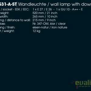 Aplica iluminat exterior din fier forjat, WL 3531-A-ST 55576 universul-luminii.ro