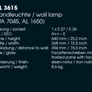 Aplica iluminat exterior din fier forjat, WL 3615 62906 universul-luminii.ro