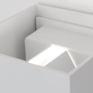 Aplica LED ambientala de exterior cu senzor de miscare IP54 CUBE-S alba 235836 universul-luminii.ro