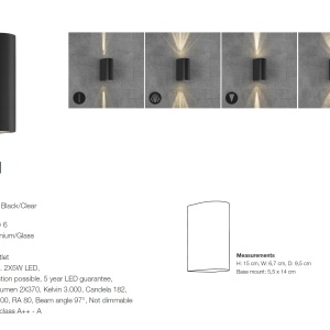 Aplica LED ambientala de exterior IP44 Asbol 84971003 NL 72886 universul-luminii.ro