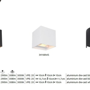 Aplica LED cu spot pentru iluminat exterior design modern IP54 Veronika negru 221676 universul-luminii.ro