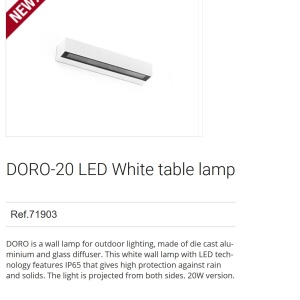 Aplica LED de exterior ambientala design modern IP65 DORO-20 alba 48796 universul-luminii.ro