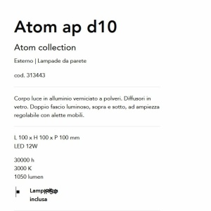 Aplica LED de exterior ambientala Ip54 Atom ap d10 coffee 143026 universul-luminii.ro