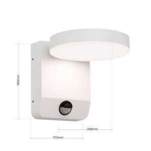 Aplica LED de exterior cu senzor de miscare IP54 HENDRYK alba 235876 universul-luminii.ro