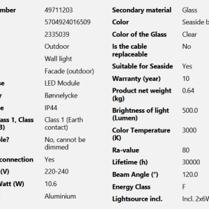 Aplica LED de exterior iluminat ambiental IP44 Canto Kubi 2 negru 230106 universul-luminii.ro