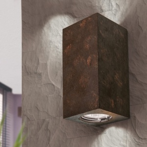 Aplica LED de perete design ambiental Cube 2 antique rustic - Img 1