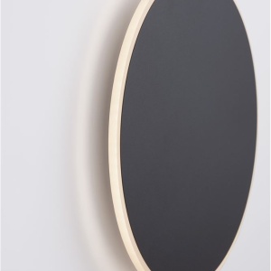 Aplica LED de perete design ambiental CYRCLE 30cm negru 204176 universul-luminii.ro