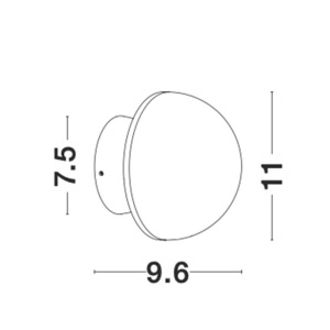 Aplica LED de perete design modern NETUNE, beton gri NVL-9831051 - Img 5