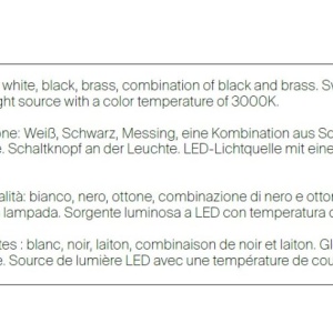 Aplica LED de perete design modern Pixel negru, alama - Img 6