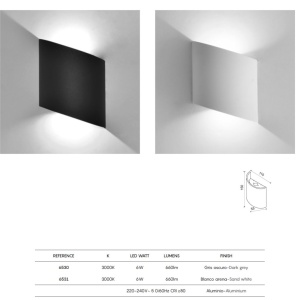 Aplica LED de perete iluminat exterior ambiental IP54 SOCHI gri inchis 136356 universul-luminii.ro