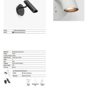 Aplica LED de perete moderna LEO neagra - Img 5