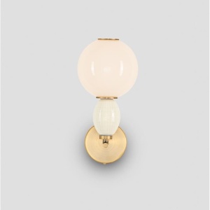 Aplica LED decorativa ceramica bej, alb, OBRIE 245406 universul-luminii.ro