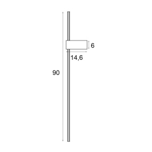 Aplica LED design liniar 90cm Spirit 12w auriu 596626 universul-luminii.ro
