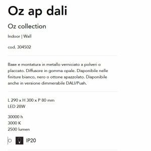 Aplica LED design modern circular OZ AP dali alama 56096 universul-luminii.ro