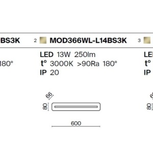 Aplica LED design modern luxuriant Albatre L-80cm 241786 universul-luminii.ro