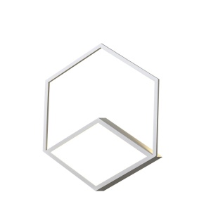 Aplica LED dimabila de perete/tavan KUBICK 13,5+20W alba