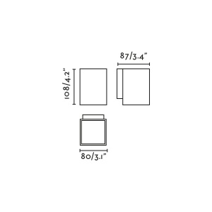 Aplica LED exterior IP65 KOV 1L Black square 6W 3000K - Img 7