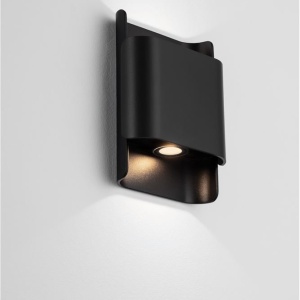 Aplica LED iluminat ambiental perete exterior IP54 POLLY negru 153066 universul-luminii.ro
